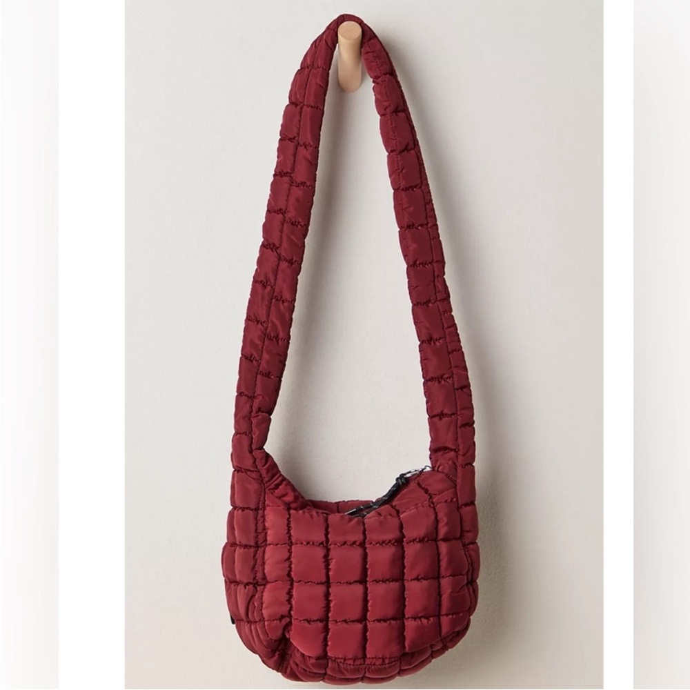 FP Movement quilted baby carryall sling bag mahogany NWT - Picture 2 of 7